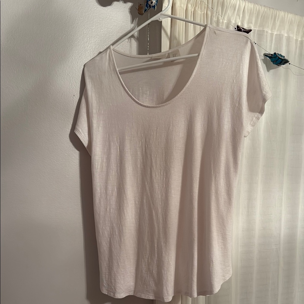 St. Tropez Cream Fitted Short Sleeve Tee